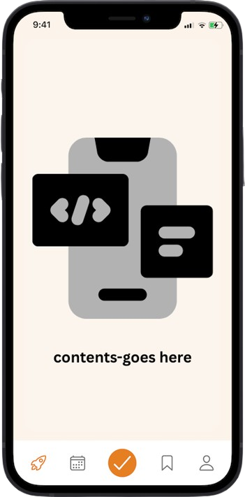 iPhone app
preferences selection screen